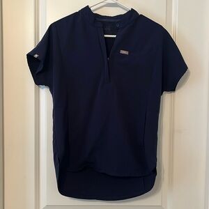 Figs Montex zipper scrub top